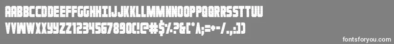 Ironforgecond-Schriftart – Weiße Schriften auf grauem Hintergrund