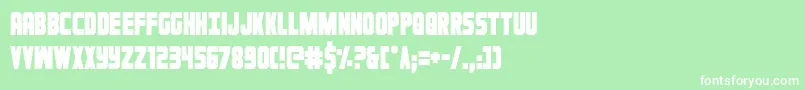 Ironforgecond Font – White Fonts on Green Background