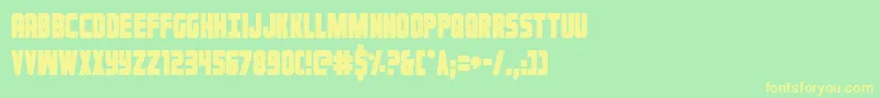 Ironforgecond Font – Yellow Fonts on Green Background