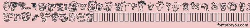 Dooddd Font – Black Fonts on Pink Background
