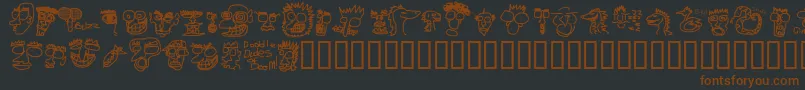 Dooddd Font – Brown Fonts on Black Background