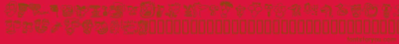 Dooddd Font – Brown Fonts on Red Background