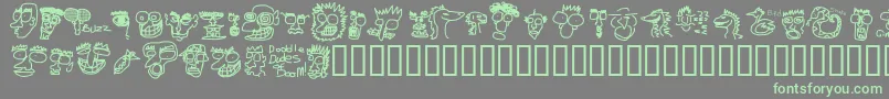 Dooddd Font – Green Fonts on Gray Background