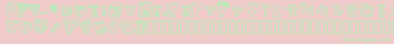 Dooddd Font – Green Fonts on Pink Background