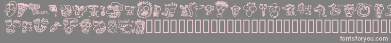 Dooddd Font – Pink Fonts on Gray Background