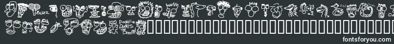 Dooddd Font – White Fonts on Black Background