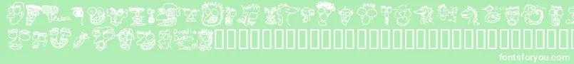 Dooddd Font – White Fonts on Green Background