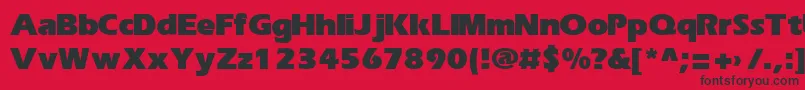 ErikaBold Font – Black Fonts on Red Background