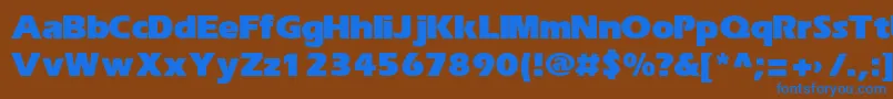 ErikaBold Font – Blue Fonts on Brown Background