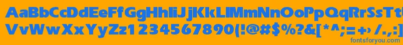 ErikaBold Font – Blue Fonts on Orange Background