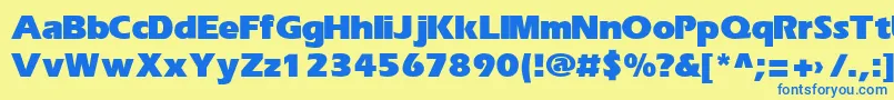 ErikaBold Font – Blue Fonts on Yellow Background