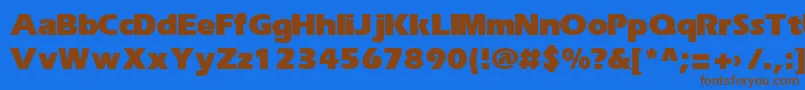 ErikaBold Font – Brown Fonts on Blue Background