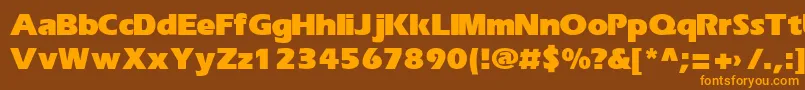 ErikaBold Font – Orange Fonts on Brown Background