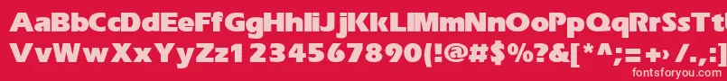 Czcionka ErikaBold – różowe czcionki na czerwonym tle