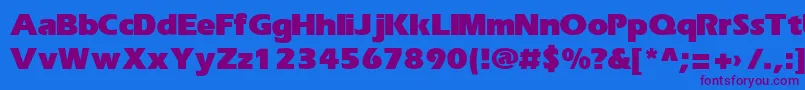 ErikaBold Font – Purple Fonts on Blue Background