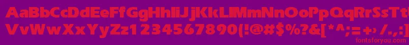 フォントErikaBold – 紫の背景に赤い文字