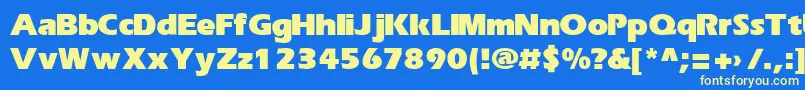 ErikaBold Font – Yellow Fonts on Blue Background