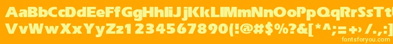 ErikaBold Font – Yellow Fonts on Orange Background