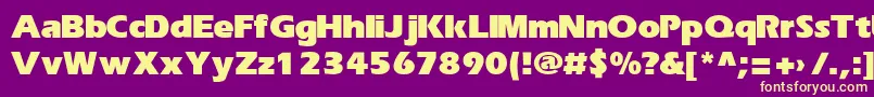 ErikaBold Font – Yellow Fonts on Purple Background