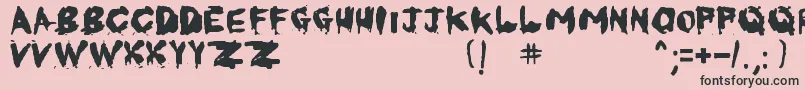 KornnetTooItTalitm-fontti – mustat fontit vaaleanpunaisella taustalla
