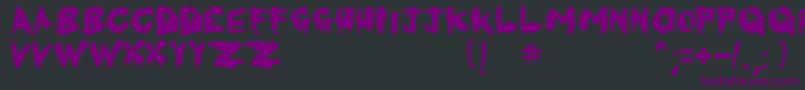 Шрифт KornnetTooItTalitm – фиолетовые шрифты на чёрном фоне