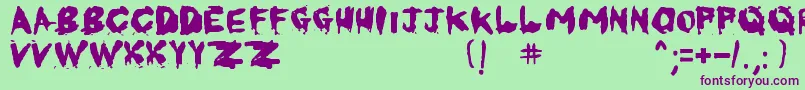 KornnetTooItTalitm-fontti – violetit fontit vihreällä taustalla
