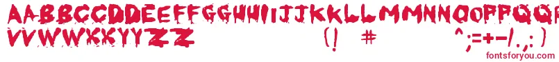 KornnetTooItTalitm-Schriftart – Rote Schriften auf weißem Hintergrund