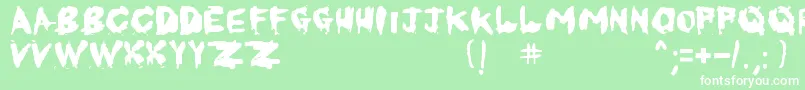 KornnetTooItTalitm Font – White Fonts on Green Background