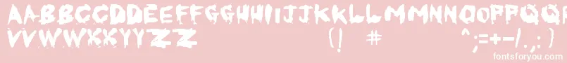 KornnetTooItTalitm-Schriftart – Weiße Schriften auf rosa Hintergrund