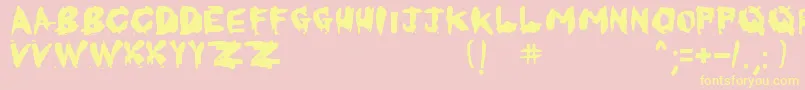 KornnetTooItTalitm Font – Yellow Fonts on Pink Background