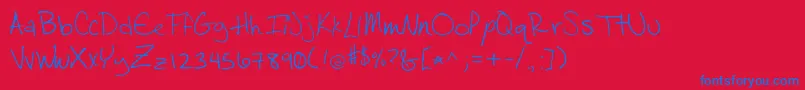 Salamander Font – Blue Fonts on Red Background