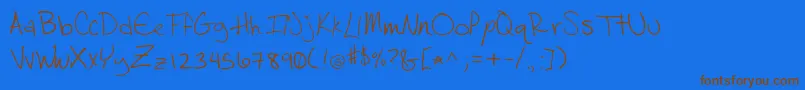 Salamander Font – Brown Fonts on Blue Background