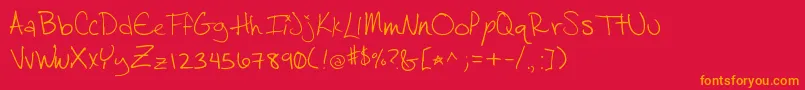 Salamander Font – Orange Fonts on Red Background