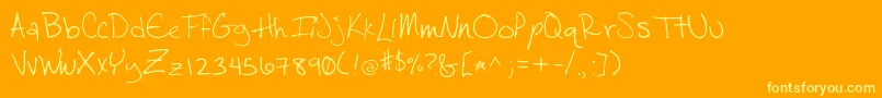 Salamander Font – Yellow Fonts on Orange Background