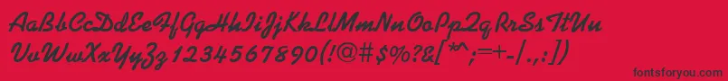 Police KaplanaRegular – polices noires sur fond rouge
