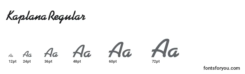 Размеры шрифта KaplanaRegular