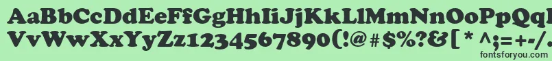 Шрифт AgCooper – чёрные шрифты на зелёном фоне