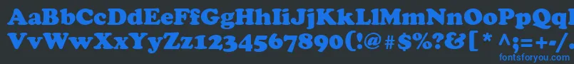 AgCooper-Schriftart – Blaue Schriften auf schwarzem Hintergrund