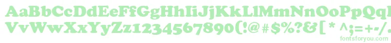 AgCooper Font – Green Fonts on White Background