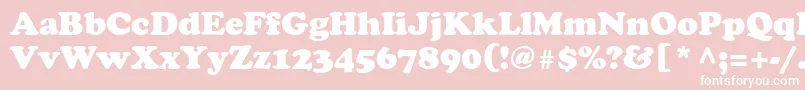 AgCooper-Schriftart – Weiße Schriften auf rosa Hintergrund