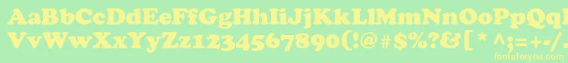 AgCooper Font – Yellow Fonts on Green Background