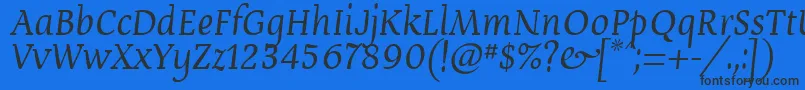 Devroye ffy Font – Black Fonts on Blue Background
