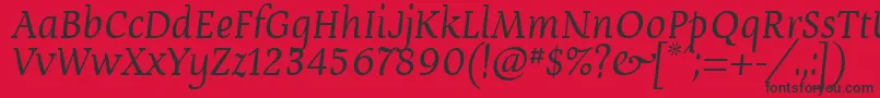 Devroye ffy Font – Black Fonts on Red Background