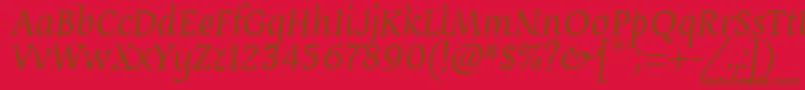 Devroye ffy Font – Brown Fonts on Red Background
