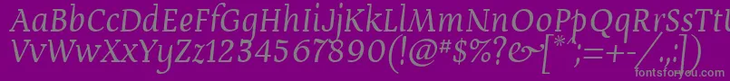Devroye ffy Font – Gray Fonts on Purple Background