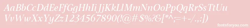 OmnibusItalic Font – White Fonts on Pink Background