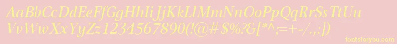 OmnibusItalic Font – Yellow Fonts on Pink Background