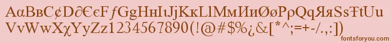 Tiboo5font Font – Brown Fonts on Pink Background