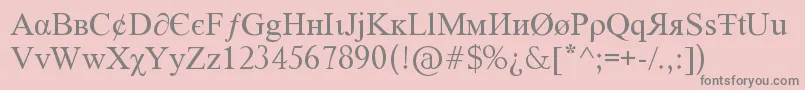 フォントTiboo5font – ピンクの背景に灰色の文字