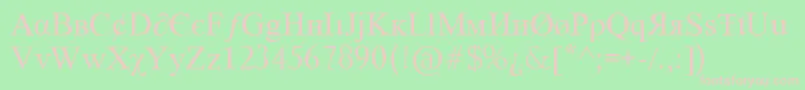 Tiboo5font Font – Pink Fonts on Green Background